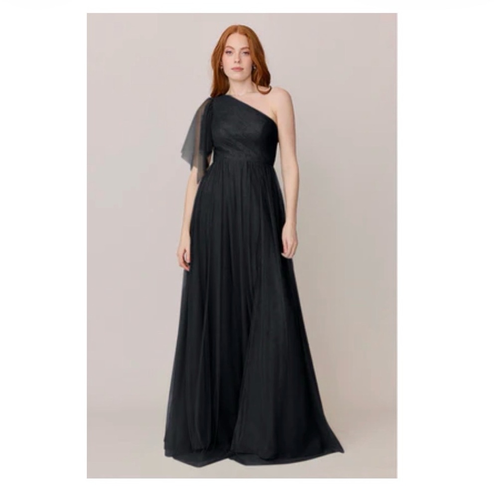 Revelry Black One Shoulder Tulle Dress